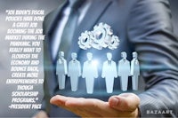 a man in a business suit holding up a quote about social entrepreneurship